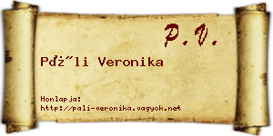 Páli Veronika névjegykártya